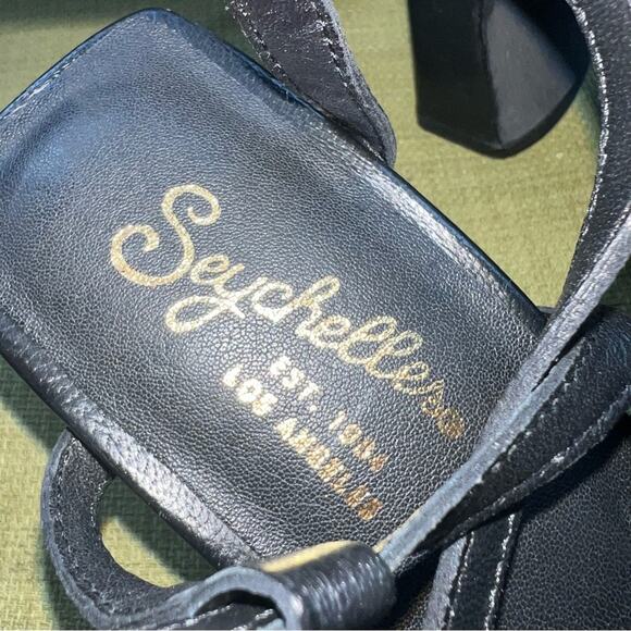 Seychelles NEW Charter Black Strappy Sandals with Block Heel Women’s Size 6.5 - Picture 7 of 10
